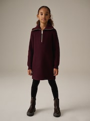Burgundy Zip Jumper Dress (3-16yrs) - Image 1 of 7