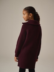 Burgundy Zip Jumper Dress (3-16yrs) - Image 2 of 7