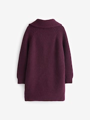 Burgundy Zip Jumper Dress (3-16yrs) - Image 5 of 7