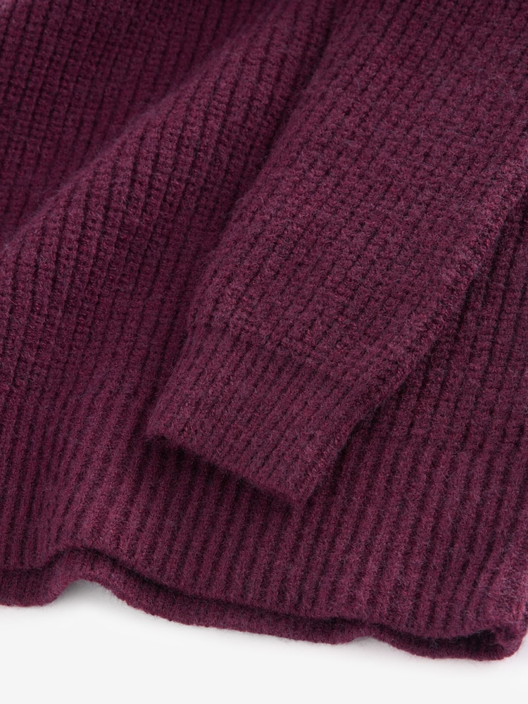 Burgundy Zip Jumper Dress (3-16yrs) - Image 7 of 7