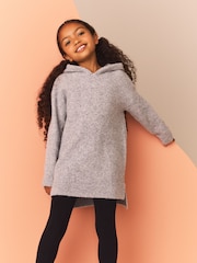 Grey Hooded Jumper Dress (3-16yrs) - Image 1 of 2