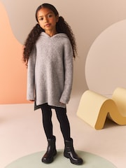 Grey Hooded Jumper Dress (3-16yrs) - Image 2 of 2