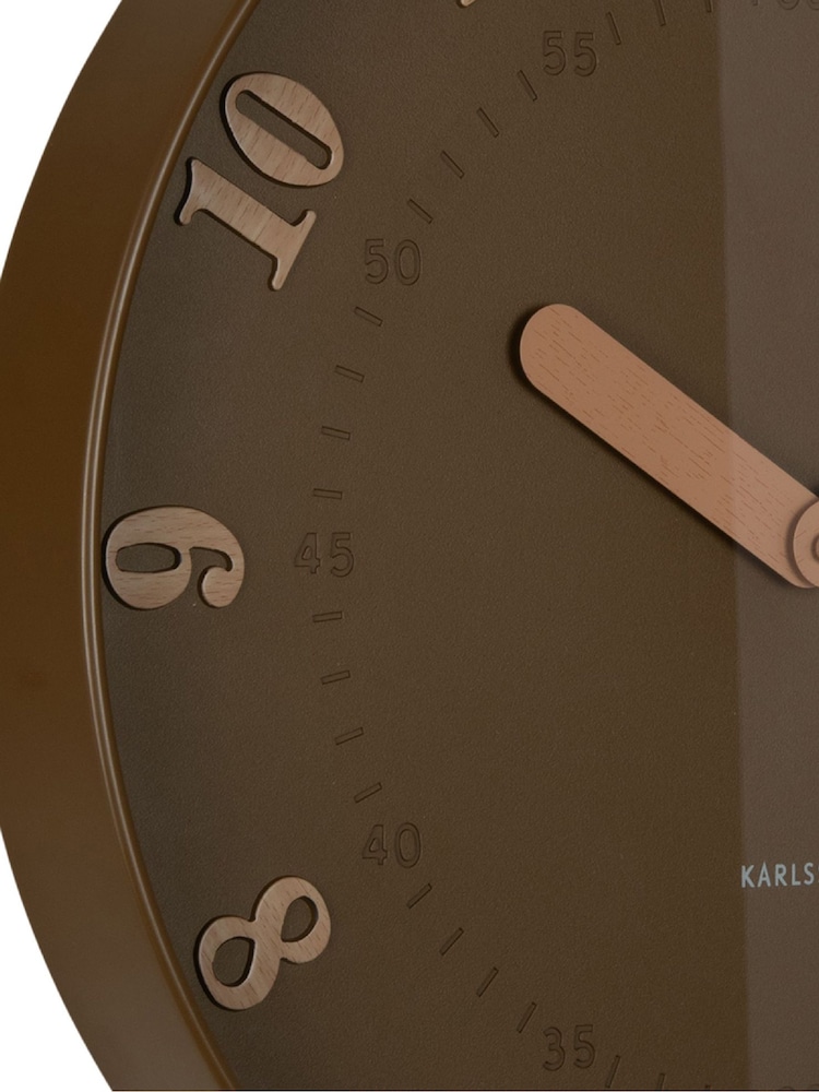 Karlsson Mocha Brown Amena Luxury Wall Clock - Image 4 of 4 Karlsson Mocha Brown Amena Luxury Wall Clock - Image 4 of 4