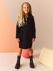 Black Zip Jumper Dress (3-16yrs) - Image 2 of 9