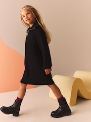 Black Zip Jumper Dress (3-16yrs) - Image 3 of 9