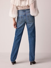 أزرق مرصع - 100% Cotton Jeans - صورة 5 من 10