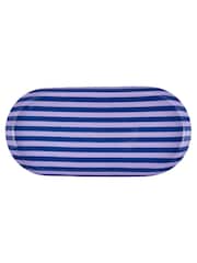 Present Time Cobalt Blue Soft Purple Tray Animado Oval Large Plate - Image 4 of 4