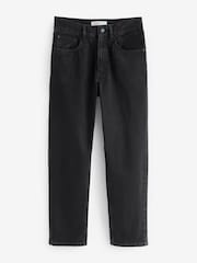 Black 100% Cotton Column Mom Jeans - Image 5 of 8