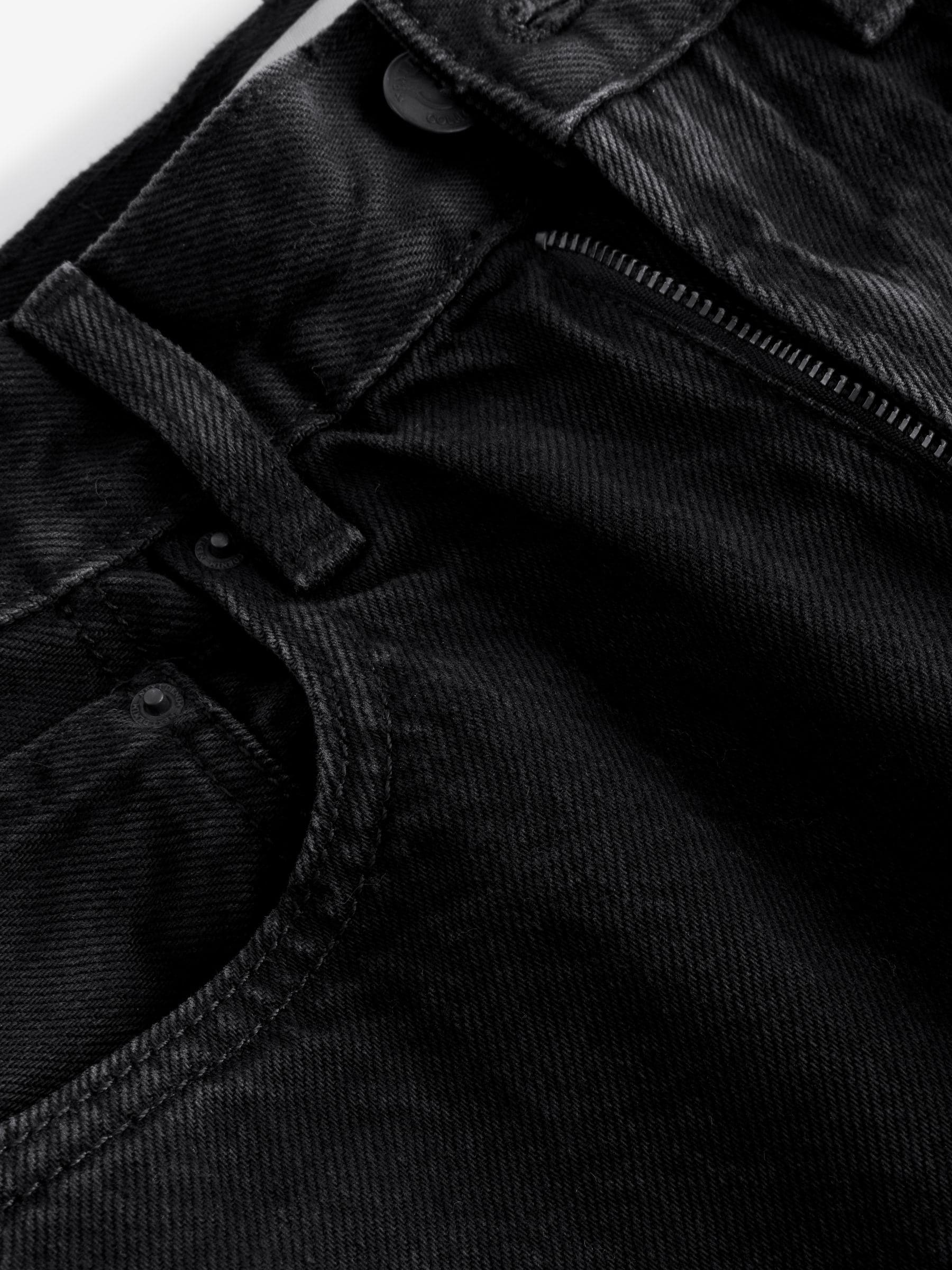 Buy Black 100% Cotton Column Mom Jeans from Next USA