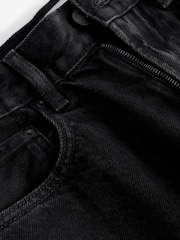 Black 100% Cotton Column Mom Jeans - Image 6 of 8