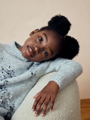 Grey Sequin Jumper Dress (3-16yrs) - Image 4 of 7