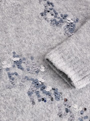 Grey Sequin Jumper Dress (3-16yrs) - Image 7 of 7