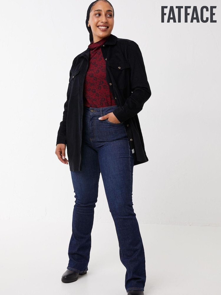 FatFace Jenny Cord Black Shirt - Image 1 of 4
