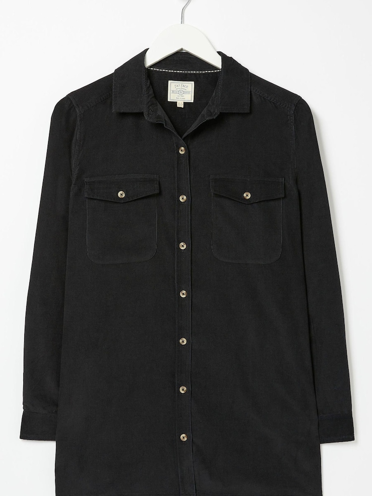 FatFace Jenny Cord Black Shirt - Image 4 of 4