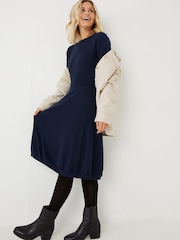 FatFace Blue Sarah Skater Dress - Image 1 of 4