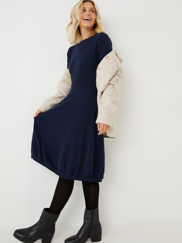 FatFace Blue Sarah Skater Dress - Image 1 of 4