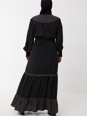 FatFace Ottilie Geo Black Maxi Dress - Image 2 of 4
