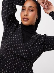 FatFace Ottilie Geo Black Maxi Dress - Image 3 of 4