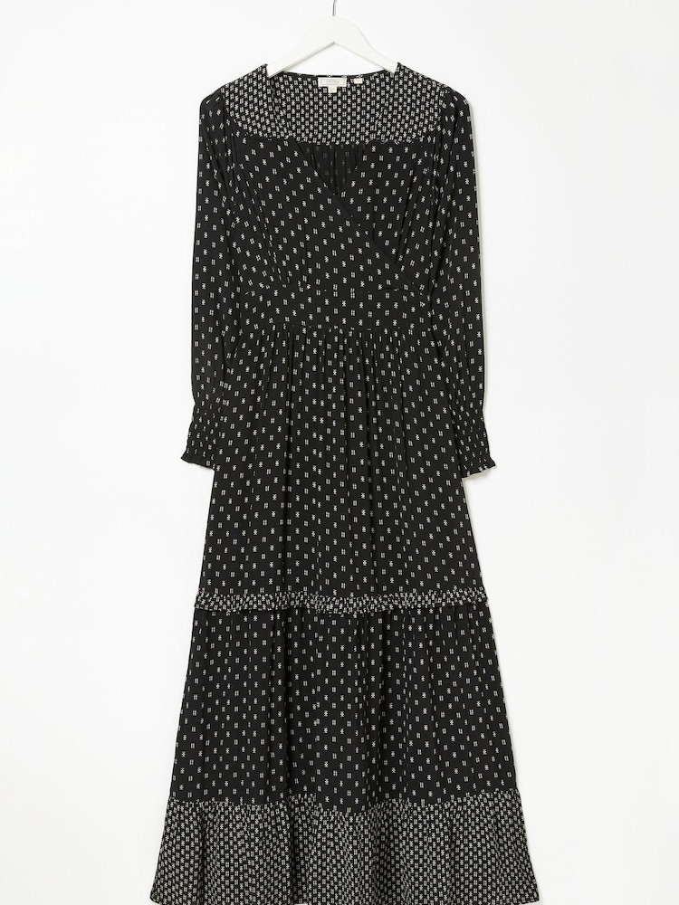 FatFace Ottilie Geo Black Maxi Dress - Image 4 of 4
