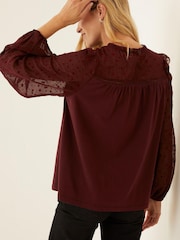 FatFace Purple Stella Star Jersey Top - Image 2 of 4