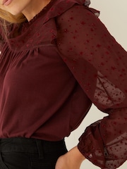FatFace Purple Stella Star Jersey Top - Image 3 of 4