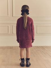 Berry Pink Sparkle Jumper Dress (3-16yrs) - Image 3 of 7