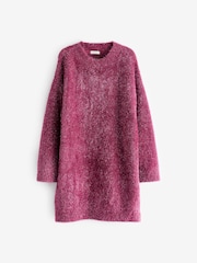 Berry Pink Sparkle Jumper Dress (3-16yrs) - Image 4 of 7