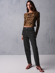 Washed Black Mom Comfort Stretch Jeans - Image 1 of 7
