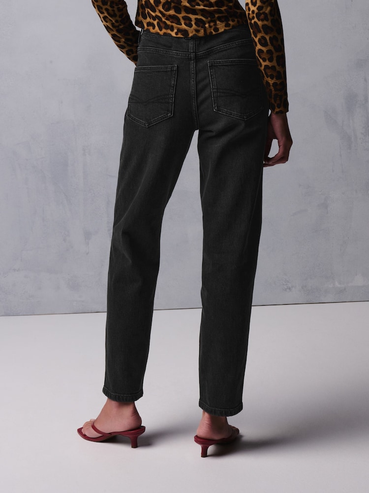 Noir lavé - Jean stretch Mom Comfort - Image 4 of 7