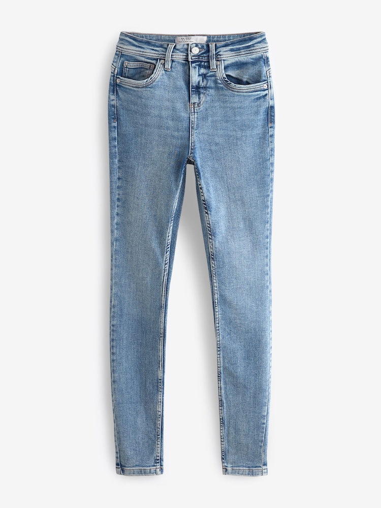 Denim Mid Blue Super Soft Skinny Jeans - Image 6 of 7
