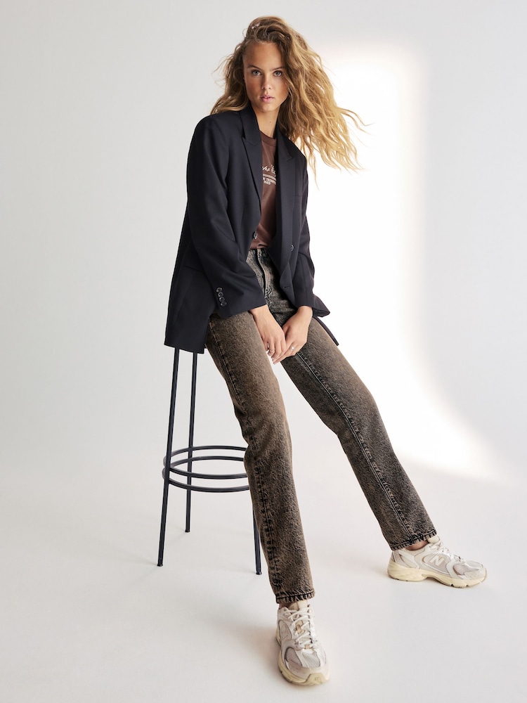 Brown Tinted 100% Cotton Rigid Straight Leg Jeans - Image 2 of 8