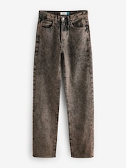 Brown Tinted 100% Cotton Rigid Straight Leg Jeans - Image 6 of 8