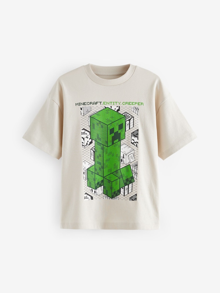 صخري - تيشرت بطبعة Minecraft مرخصة قطن 100% (3-16 سنة) - Image 1 of 1