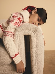 Red Fairisle Pattern Zip Neck Jumper (3-16yrs) - Image 6 of 6