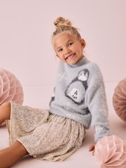 Grey Christmas Penguin Jumper (3-16yrs) - Image 3 of 9