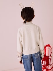 Ecru Christmas Bear Jumper (3-16yrs) - Image 3 of 7