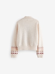 Ecru Christmas Bear Jumper (3-16yrs) - Image 6 of 7