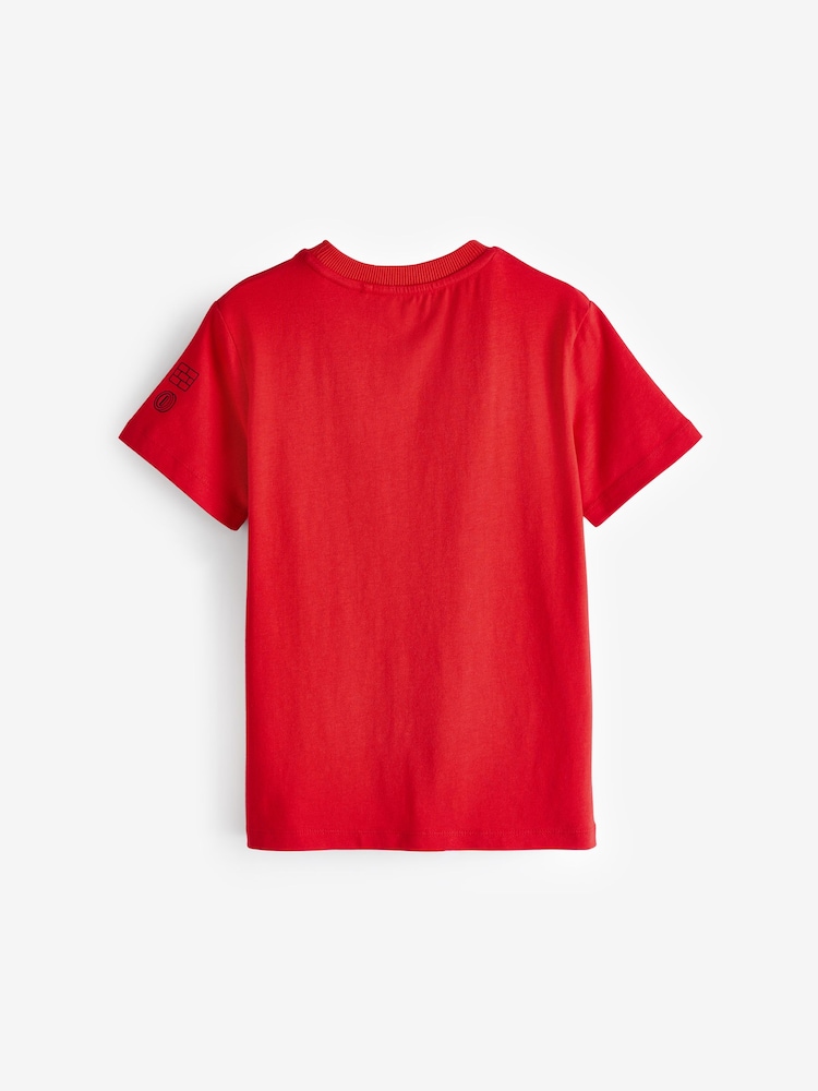 Red/Black Japan Mario Mario Gaming 100% Cotton T-Shirt (3-15yrs) - Image 2 of 3