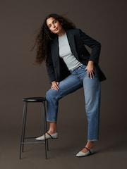 Dark Blue Authentic Barrel Jeans - Image 2 of 7