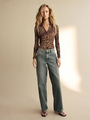 Blue Baggy Wide leg Jeans - Image 2 of 8