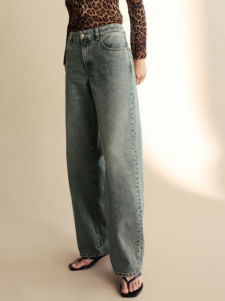 Bleu - Jeans baggy à jambe large - Image 3 of 8