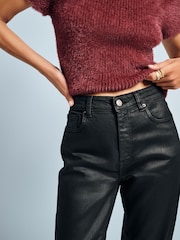 Black Coated Slim Straight Jeans - Image 4 of 7