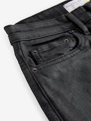 Black Coated Slim Straight Jeans - Image 6 of 7