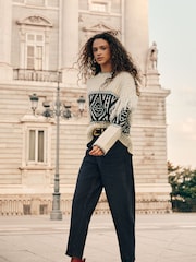 Black Authentic Barrel Jeans - Image 2 of 6