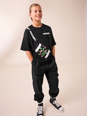 Black Licensed Minecraft Bag T-Shirt (3-16yrs) - Image 2 of 5