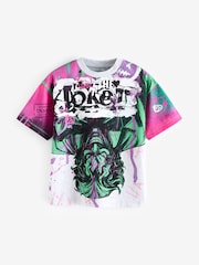 Purple Licensed The Joker 100% Cotton T-Shirt (3-16yrs) - Image 1 of 3