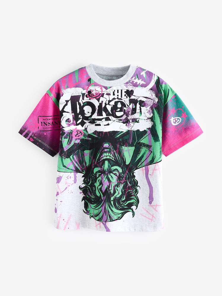 Purple Licensed The Joker 100% Cotton T-Shirt (3-16yrs) - Image 1 of 3