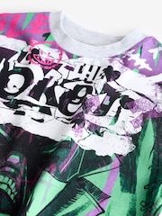 Purple Licensed The Joker 100% Cotton T-Shirt (3-16yrs) - Image 3 of 3