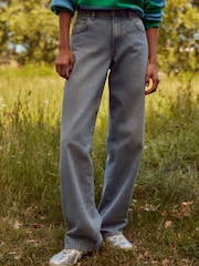 Mid Blue Baggy Wide leg Jeans - Image 1 of 8