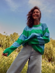Mid Blue Baggy Wide leg Jeans - Image 2 of 8